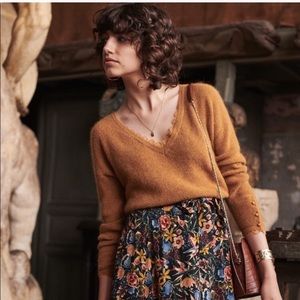 Sezane Nicky Jumper Lace Sweater Top XS